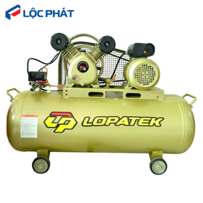 Cụm motor và đầu nén máy nén khí LOPATEK công nghiệp, khung bảo vệ chắc chắn