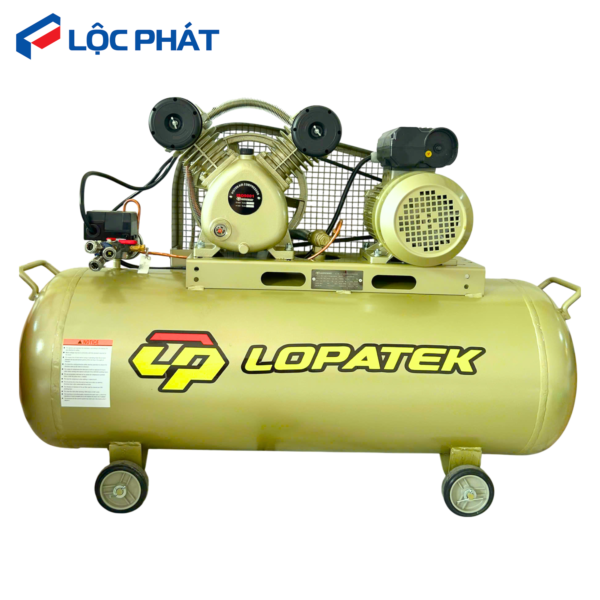 Cụm motor và đầu nén máy nén khí LOPATEK công nghiệp, khung bảo vệ chắc chắn