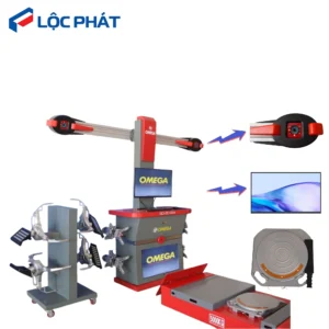 Bộ máy cân chỉnh thước lái 3D OMEGA-3D-ZD-9S với đầy đủ phụ kiện tiêu chuẩn theo hãng Omega