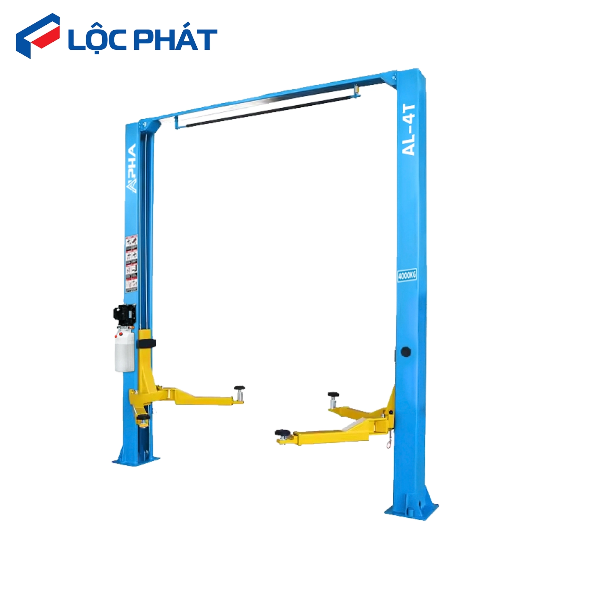 Cầu nâng ô tô 2 trụ ALPHA AL-4T khóa giật hai bên