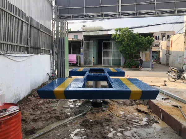 Piston ty ben thủy lực cầu nâng 1 trụ Airtek Ấn Độ chuẩn bị lắp đặt