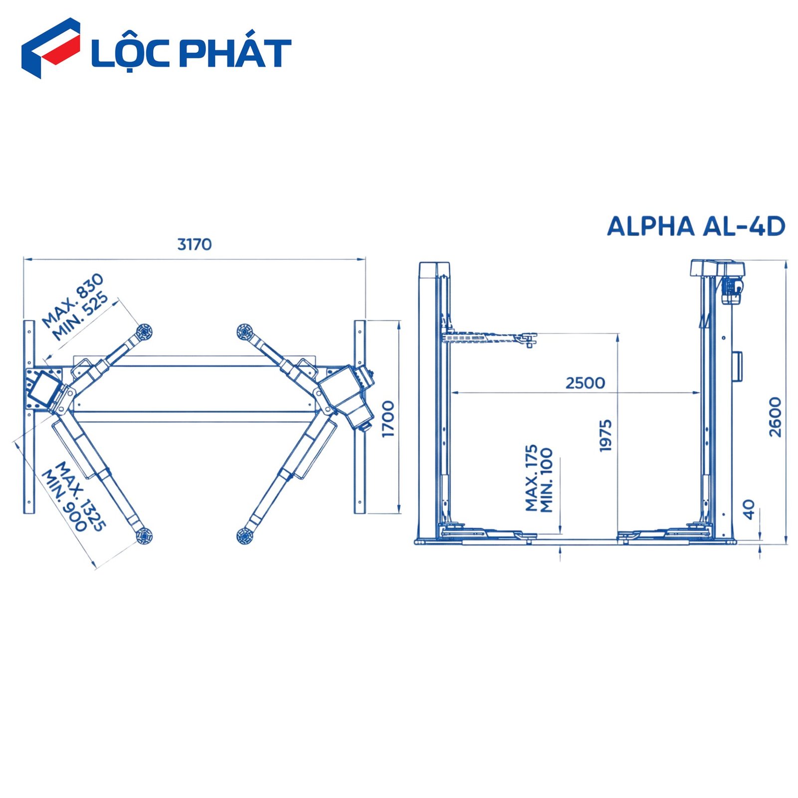 Cẩm Nang Lựa Chọn Cầu Nâng 2 Trụ Từ A-Z Dành Cho Người Mới Mở Gara 20 Bản vẽ kích thước tiêu chuẩn làm móng thiết bị ALPHA