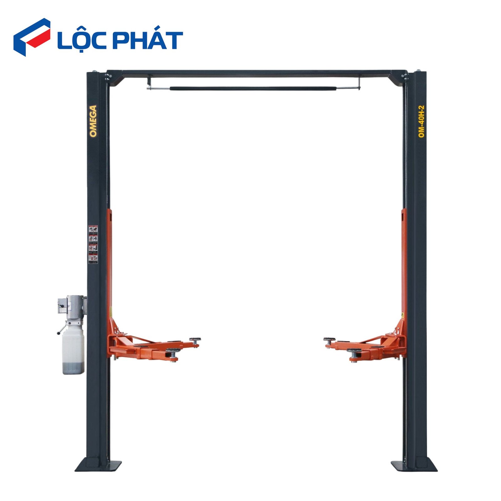 Cầu nâng 2 trụ giằng trên Omega OM 40 H 1