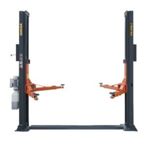 Cầu Nâng 2 Trụ Cổng Dưới OMEGA (Lock giật 1 bên, tay 3 khớp nối)