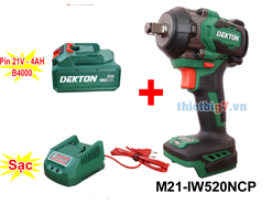 Súng Bắn Bulong Dùng Pin DEKTON M21-IW520NCP 1/2 Inch