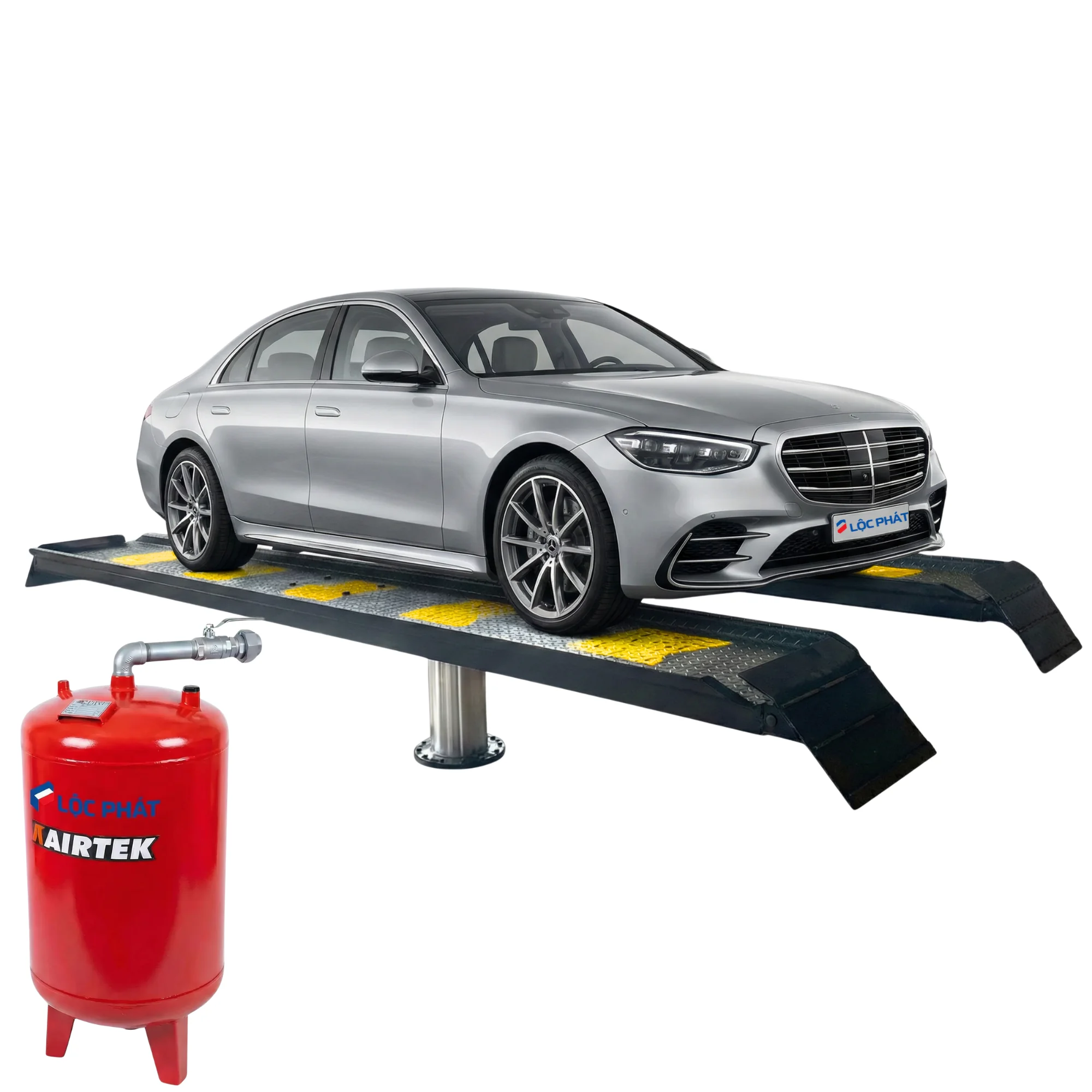 Cầu Nâng 1 Trụ Rửa Xe Ô Tô Ấn Độ - Lộc Phát 7 Cận cảnh ty nâng của Cầu Nâng 1 Trụ Rửa Xe Ô Tô Ấn Độ