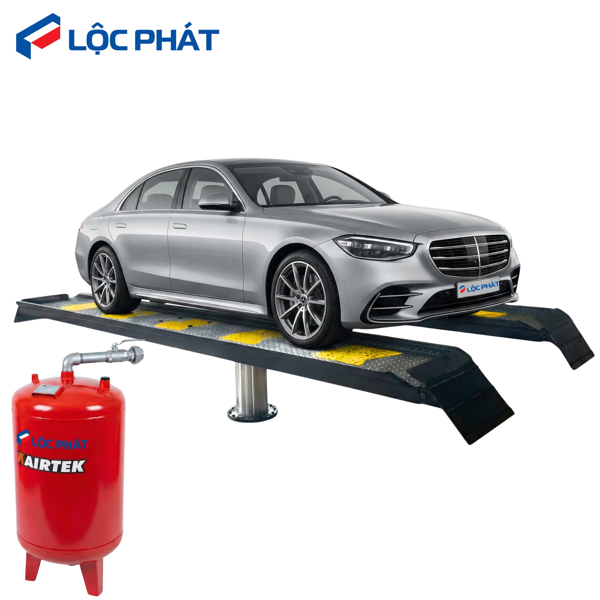 Cầu Nâng 1 Trụ Rửa Xe Ô Tô Ấn Độ - Lộc Phát 6 Cầu Nâng 1 Trụ Rửa Xe Ô Tô Ấn Độ Lắp Nổi