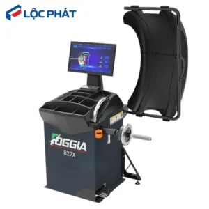 Máy cân bằng lốp ô tô Foggia 827X nhìn từ phía trước.