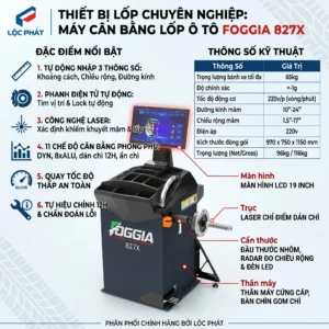 Hình ảnh minh họa máy cân bằng lốp xe ô tô hiện đại.