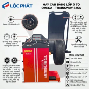 Thông số kỹ thuật máy cân bằng lốp ô tô Omega 825A.