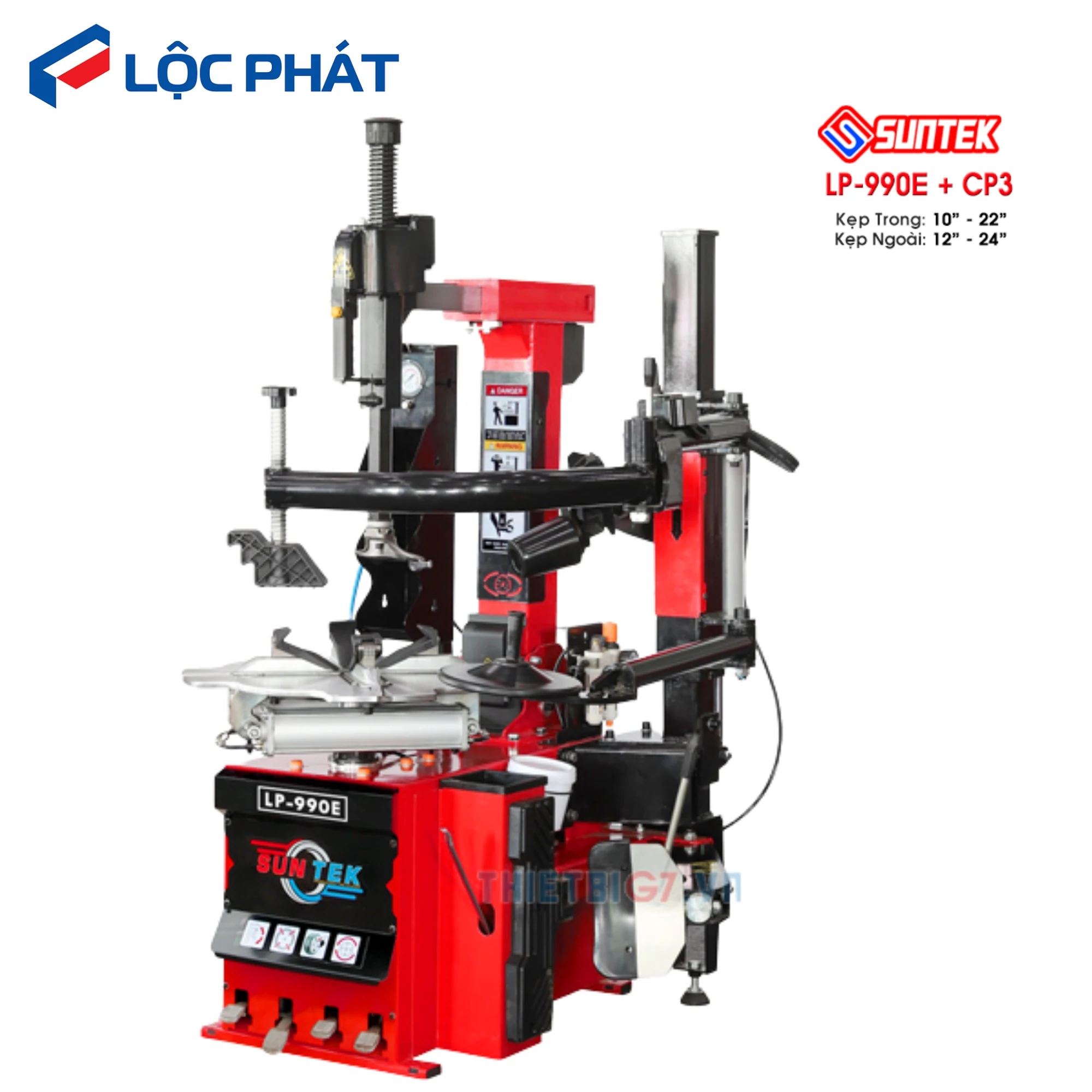 Tổng thể Máy Tháo Vỏ Xe Du Lịch Cần Ngã SunTek LP-990E