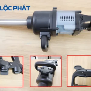 Các chi tiết của súng xiết bulong 1 inch SunTek LP-9000L, bao gồm tay cầm và bộ điều khiển.