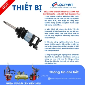 Súng xiết bulong 1 inch SunTek LP-8000L mạnh mẽ, hiệu suất cao cho công việc nặng