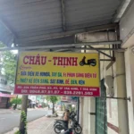 Bảng hiệu tiệm sửa xe máy Châu Thịnh tại Trà Vinh bàn giao bởi Lộc Phát